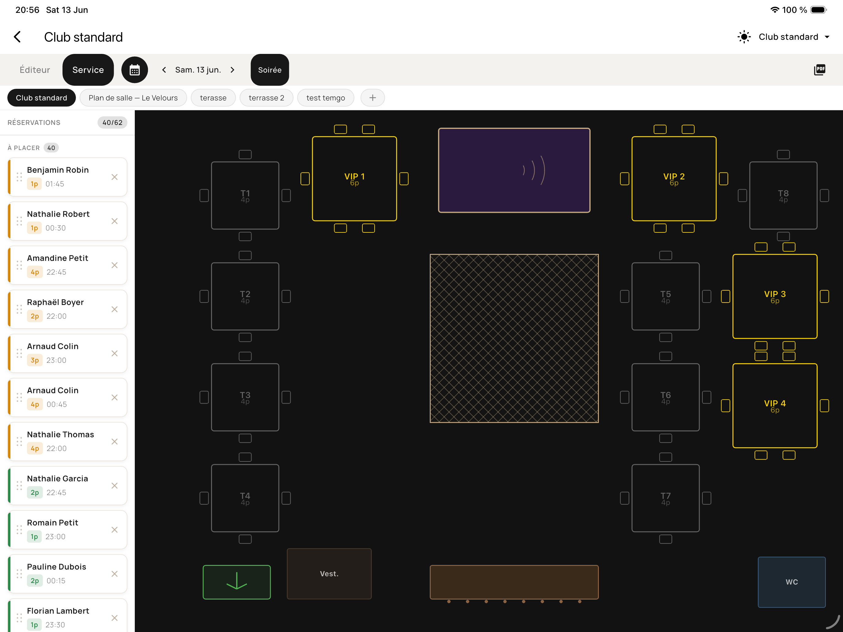 Plan de salle interactif Temgo Business